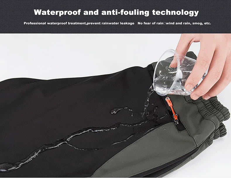LNGXO Men’s Winter Fleece Hiking Pants – Waterproof, Windproof, & Insulated for Outdoor Adventures