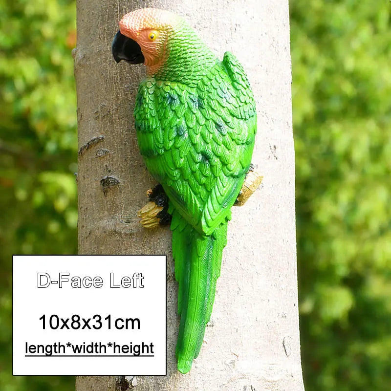 🦜 Resin Parrot Wall-Mounted Statue – Vibrant Outdoor & Indoor Garden Decor