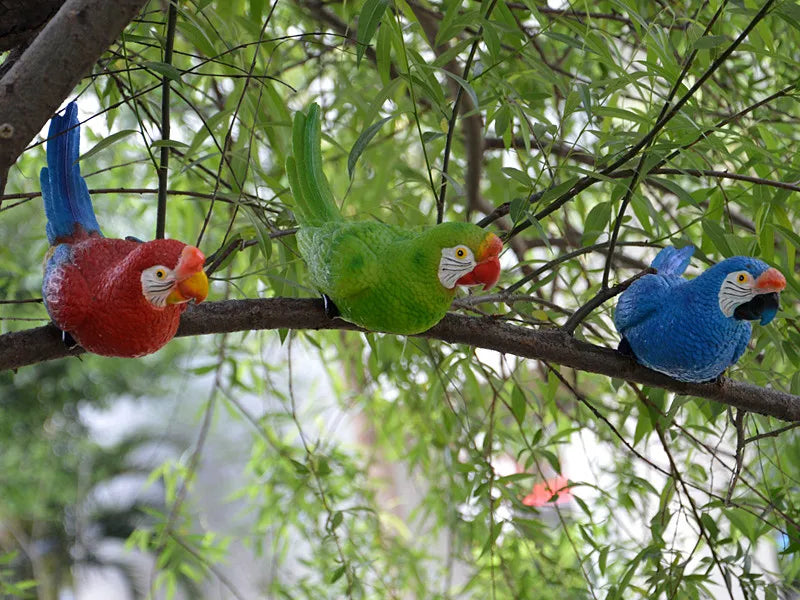 🦜 Resin Parrot Wall-Mounted Statue – Vibrant Outdoor & Indoor Garden Decor