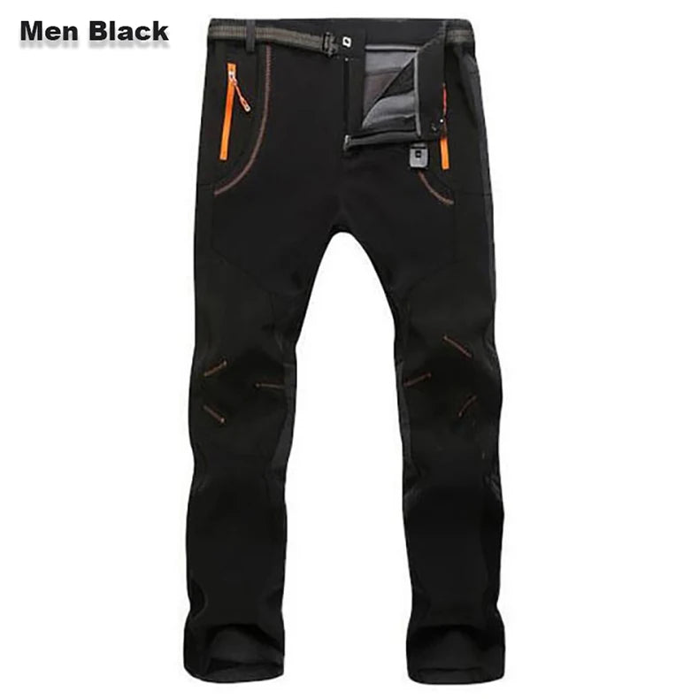 LNGXO Men’s Winter Fleece Hiking Pants – Waterproof, Windproof, & Insulated for Outdoor Adventures