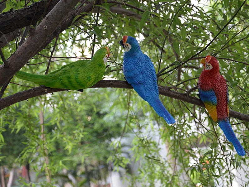🦜 Resin Parrot Wall-Mounted Statue – Vibrant Outdoor & Indoor Garden Decor