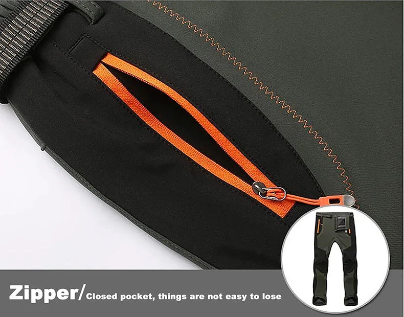 LNGXO Men’s Winter Fleece Hiking Pants – Waterproof, Windproof, & Insulated for Outdoor Adventures