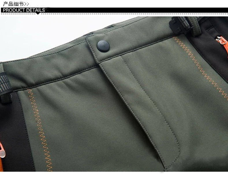 LNGXO Men’s Winter Fleece Hiking Pants – Waterproof, Windproof, & Insulated for Outdoor Adventures