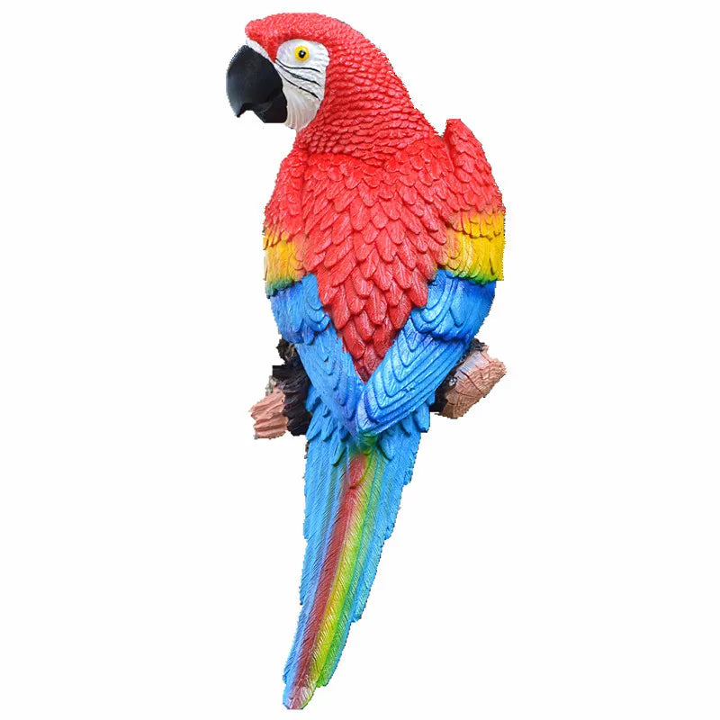 🦜 Resin Parrot Wall-Mounted Statue – Vibrant Outdoor & Indoor Garden Decor