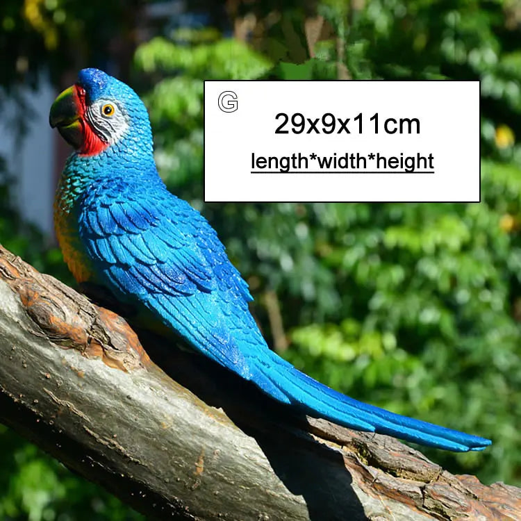 🦜 Resin Parrot Wall-Mounted Statue – Vibrant Outdoor & Indoor Garden Decor
