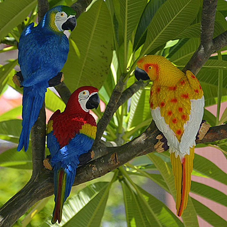 🦜 Resin Parrot Wall-Mounted Statue – Vibrant Outdoor & Indoor Garden Decor