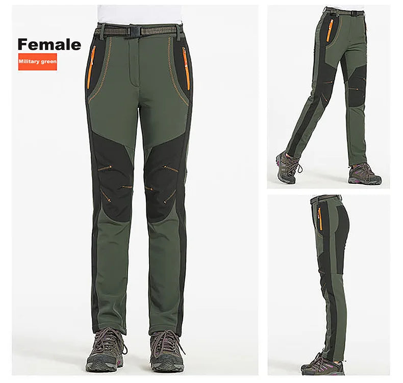 LNGXO Men’s Winter Fleece Hiking Pants – Waterproof, Windproof, & Insulated for Outdoor Adventures