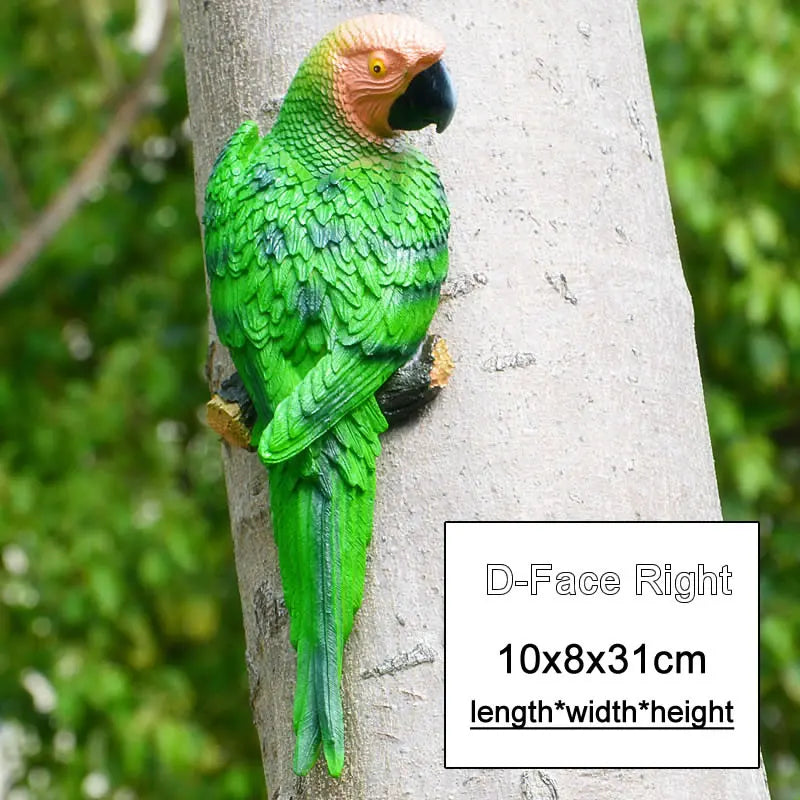 🦜 Resin Parrot Wall-Mounted Statue – Vibrant Outdoor & Indoor Garden Decor