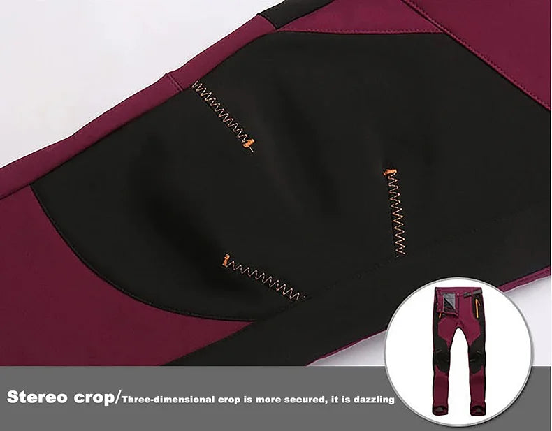 LNGXO Men’s Winter Fleece Hiking Pants – Waterproof, Windproof, & Insulated for Outdoor Adventures