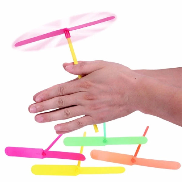 Plastic Bamboo Dragonfly Propeller – Classic Rotating Flying Toy