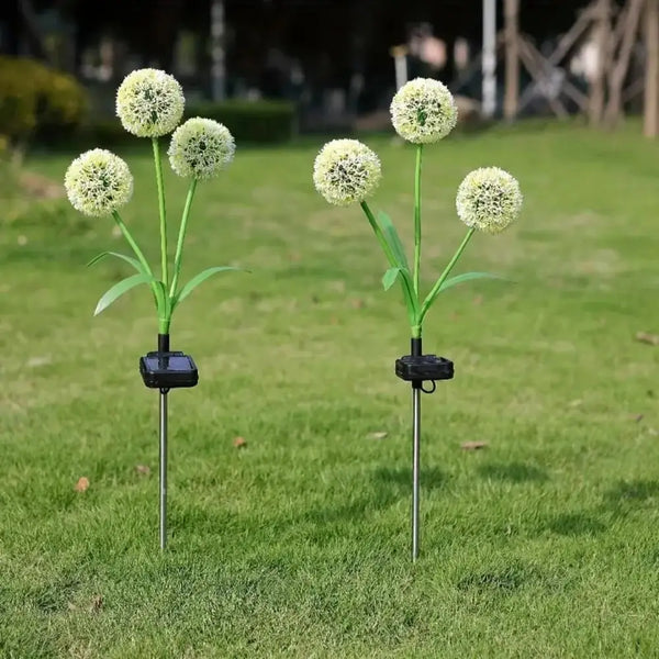 Solar Outdoor Dandelion Lights – LED Colorful Scallion Ball Lawn Lights
