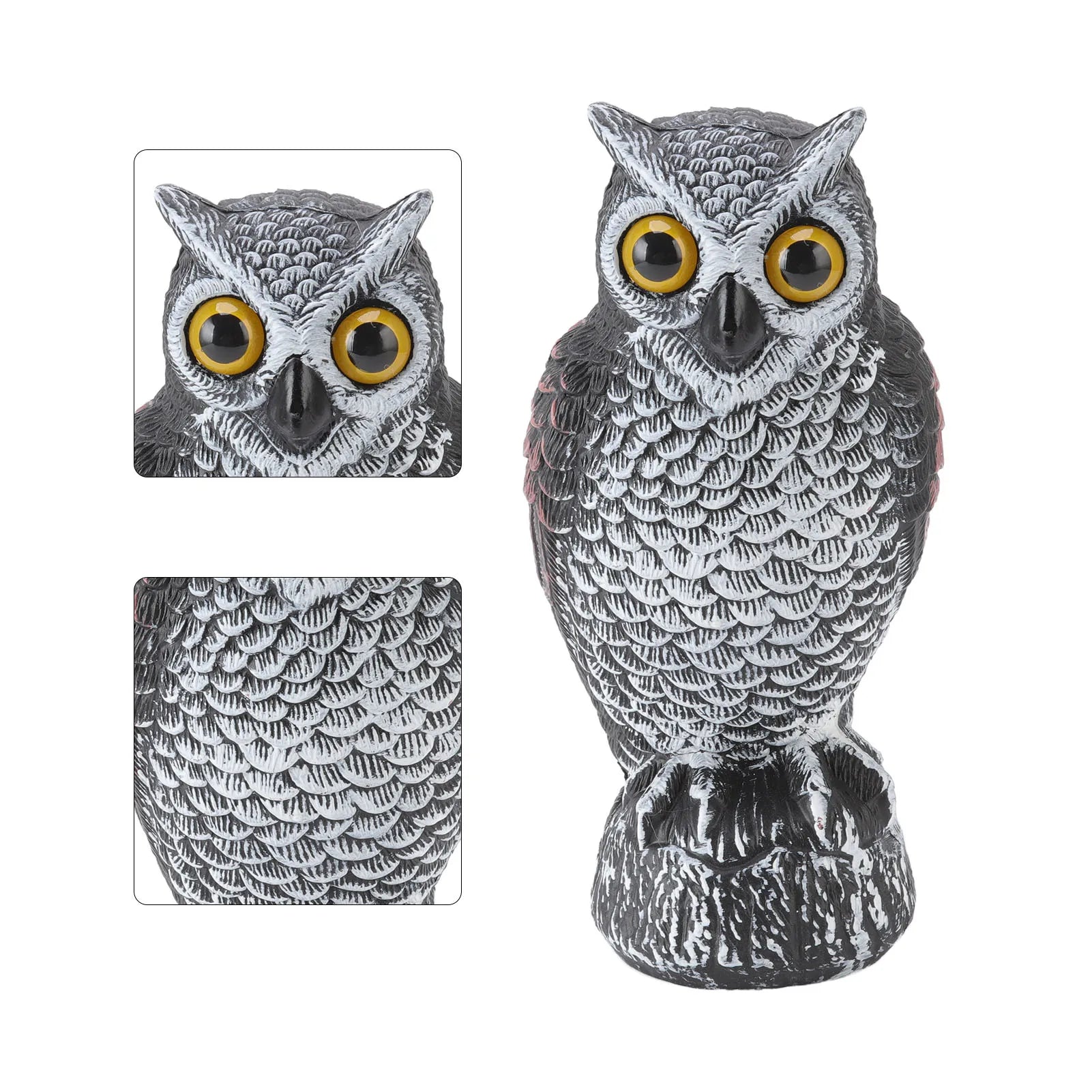 🦉 Owl Bird Deterrent – Realistic Garden Owl Decoy to Keep Birds Away