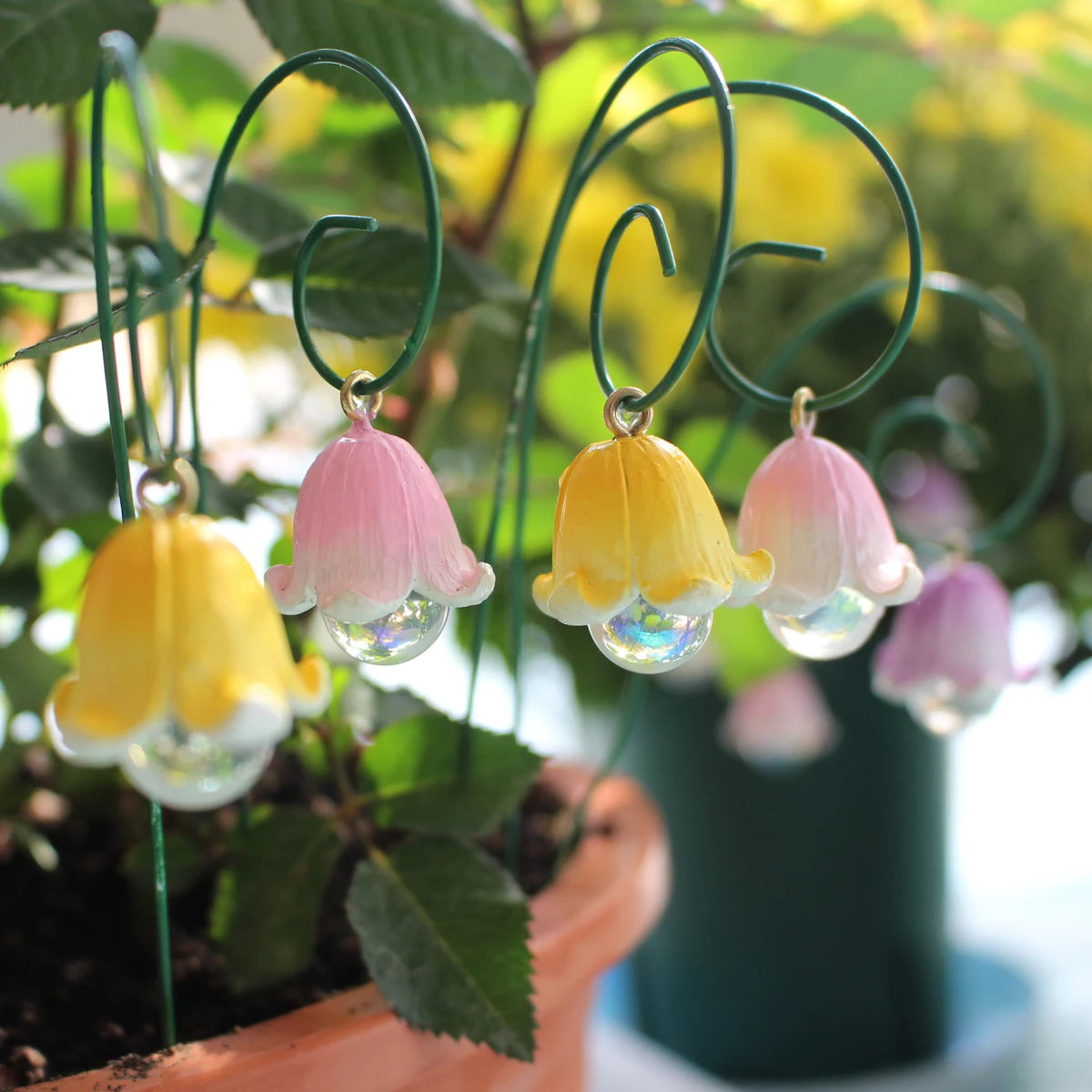 9pcs Lily of the Valley Miniature Figurines – Everlasting Fairy Garden Accessories