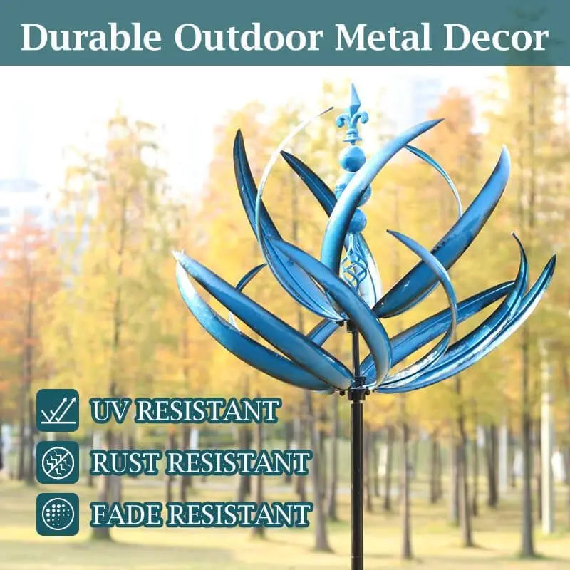 New Harlow 3D Metal Wind Spinner – Wind-Powered Kinetic Sculpture for Garden & Lawn Décor