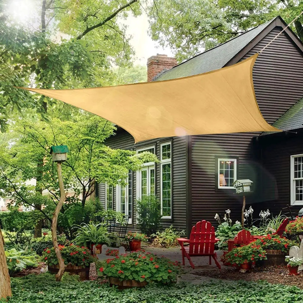 Waterproof Sun Shade Sail Canopy Rectangle UV Block Sun Shelter