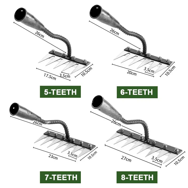 Iron Gardening Hoe & Rake – Versatile Weeding & Soil Loosening Tool