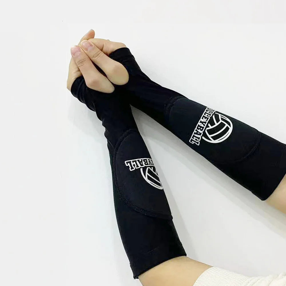 1 Pair Volleyball Arm Sleeve Gloves – Forearm Compression & Wrist Support Brace for Sports Training