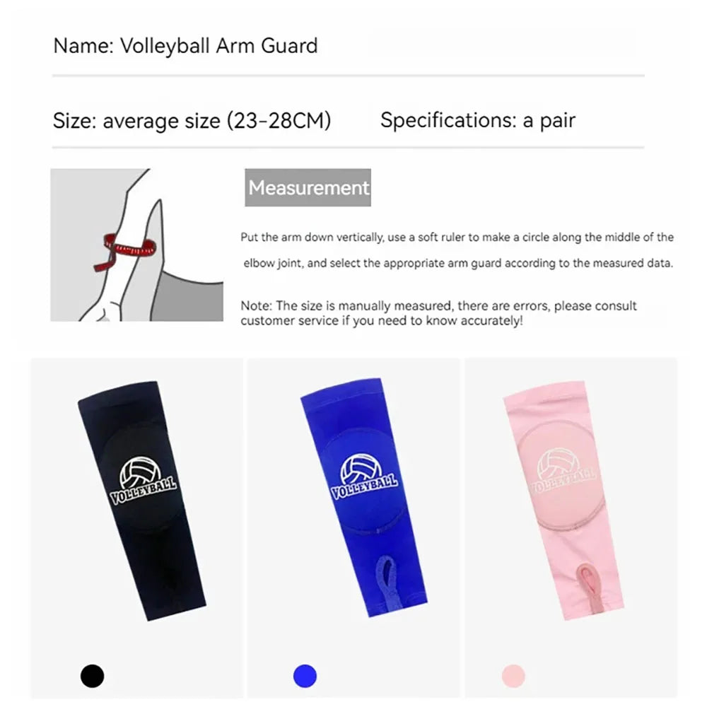 1 Pair Volleyball Arm Sleeve Gloves – Forearm Compression & Wrist Support Brace for Sports Training
