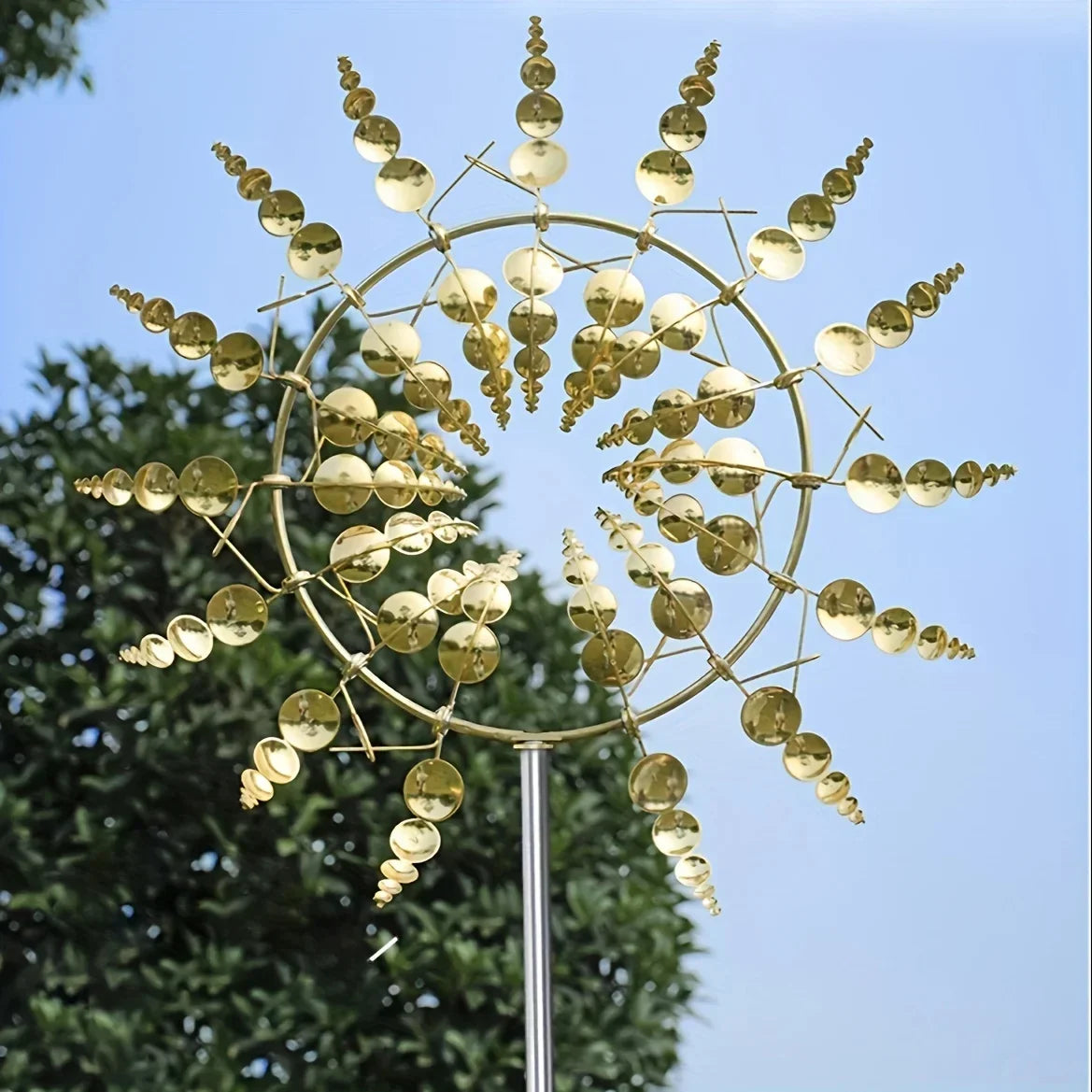 Creative Courtyard Garden Windmill – Magical Kinetic Energy Metal Wind Rotator