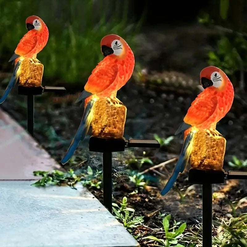 Solar Resin Lawn Lamp – Parrot, Owl, Eagle