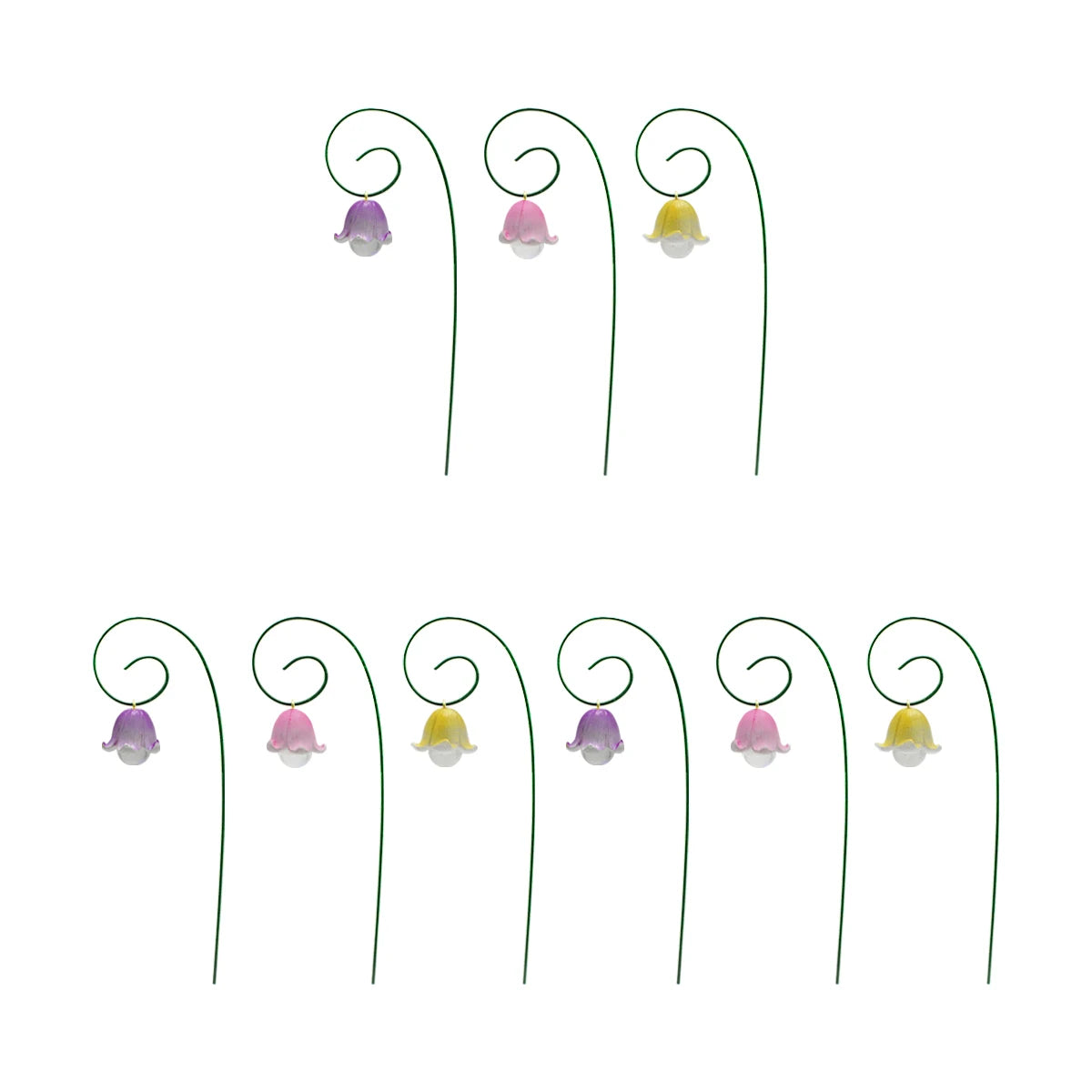 9pcs Lily of the Valley Miniature Figurines – Everlasting Fairy Garden Accessories