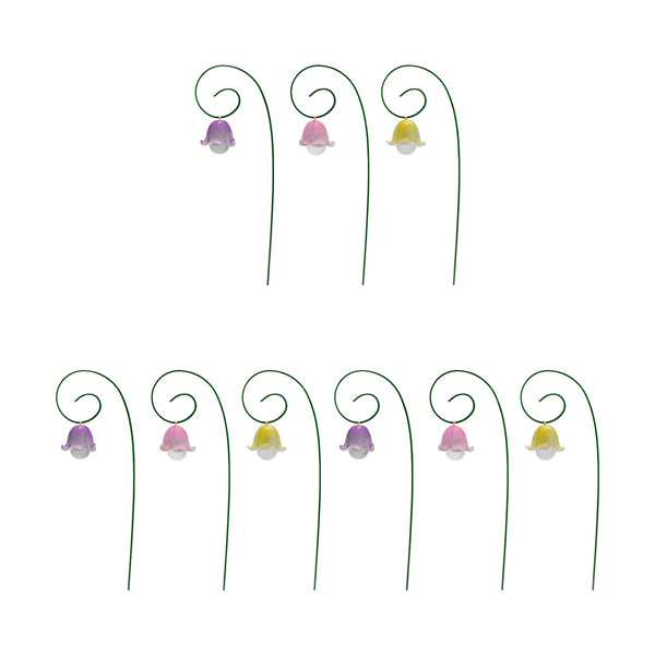 9pcs Lily of the Valley Miniature Figurines – Everlasting Fairy Garden Accessories