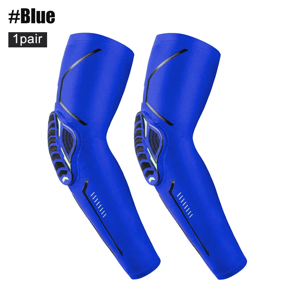 1 Pair Sports Crash-Proof Elbow Support Pads – Compression Sleeves for Basketball, Football, Cycling & Outdoor Sports