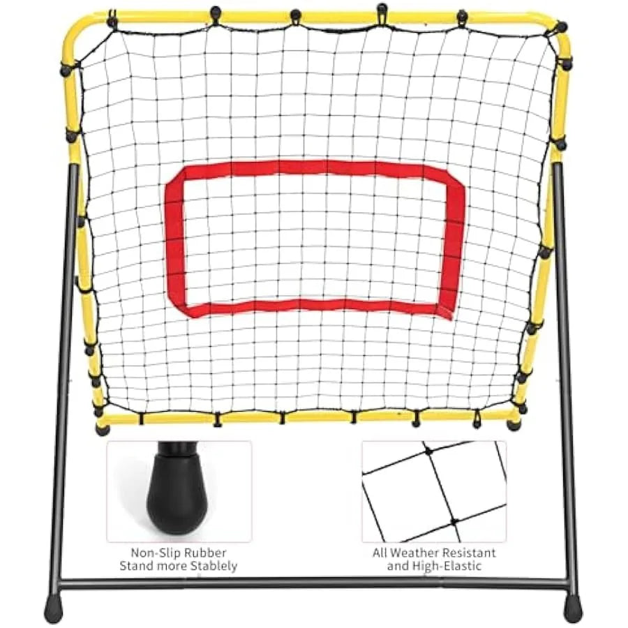 Baseball Rebounder Net with Pitching Target and 3 Angles