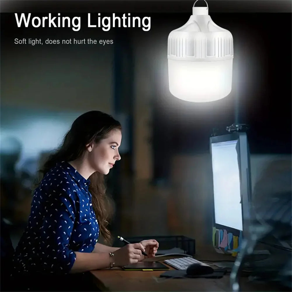 USB Rechargeable LED Bulb – Portable Camping & Emergency Light