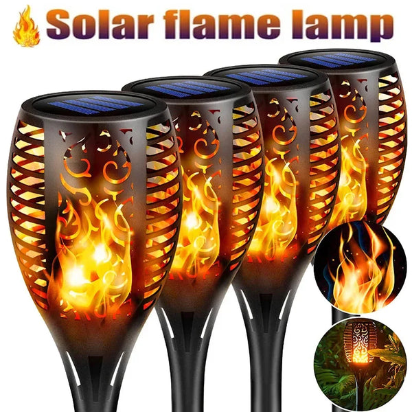 Solar Flame Lights – Flickering LED Torch for Outdoor Decor