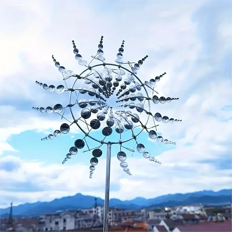 Creative Courtyard Garden Windmill – Magical Kinetic Energy Metal Wind Rotator