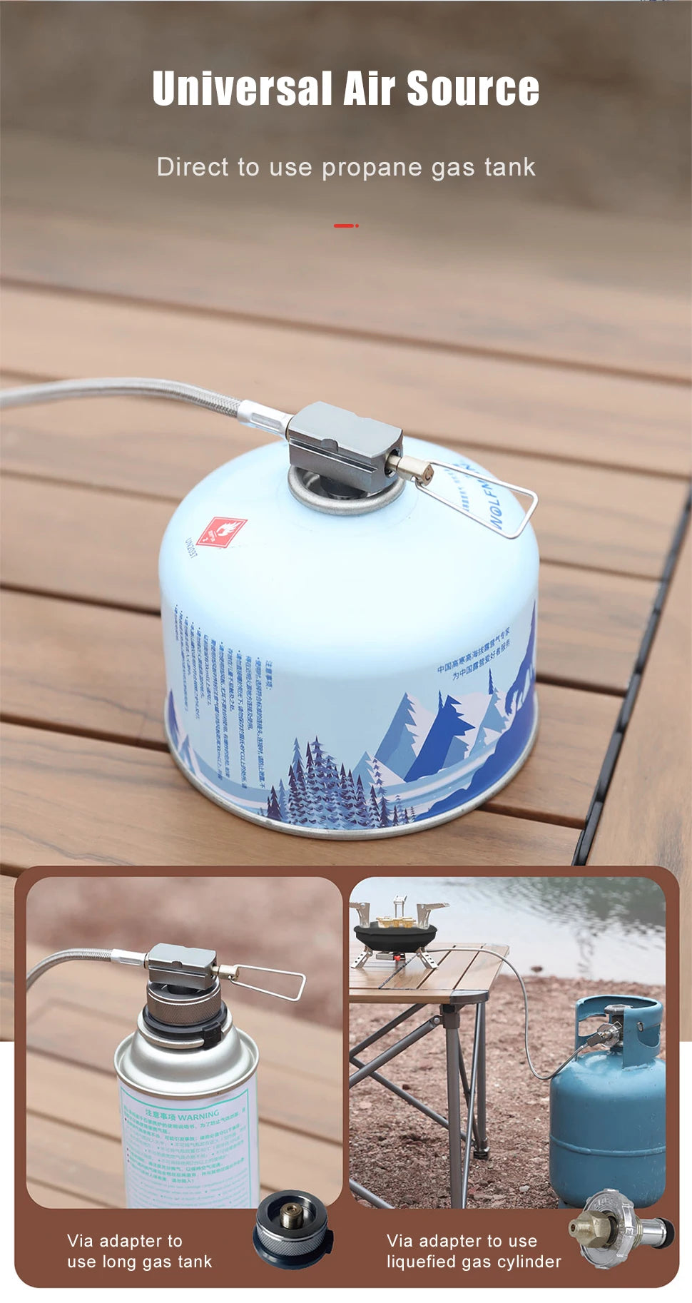BRS-201A High-Pressure Portable Camping Gas Stove – 16000W Power with Piezo Ignition