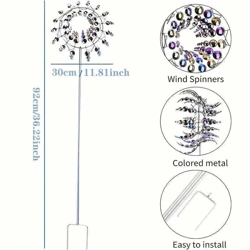 Creative Courtyard Garden Windmill – Magical Kinetic Energy Metal Wind Rotator