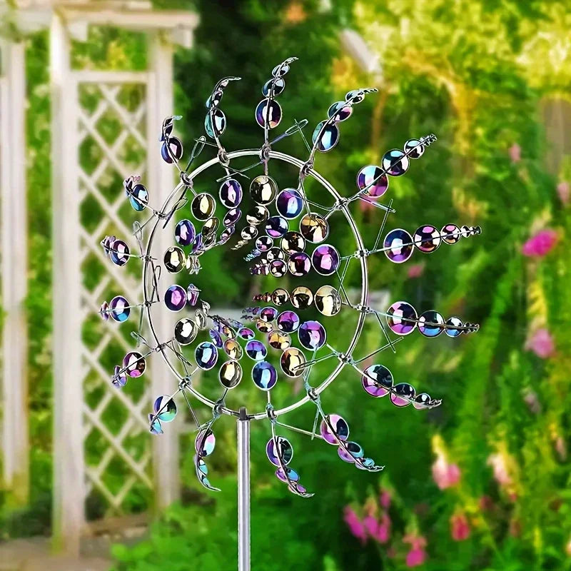 Creative Courtyard Garden Windmill – Magical Kinetic Energy Metal Wind Rotator