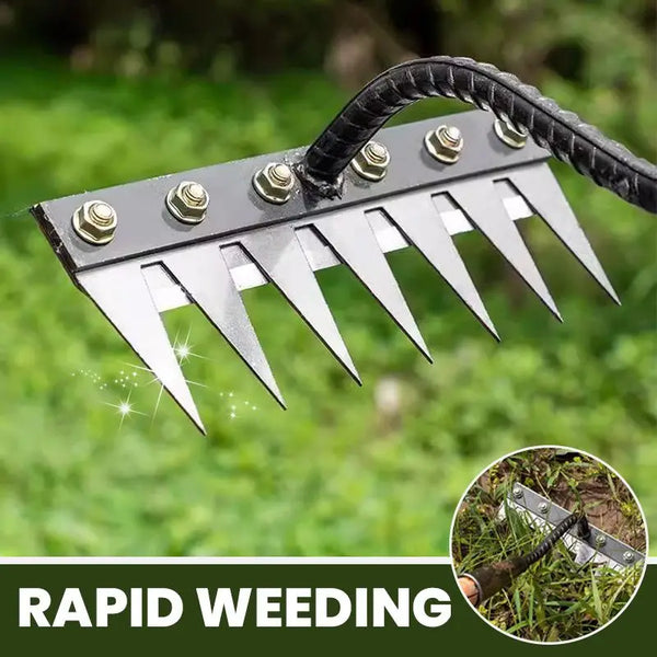 Iron Gardening Hoe & Rake – Versatile Weeding & Soil Loosening Tool