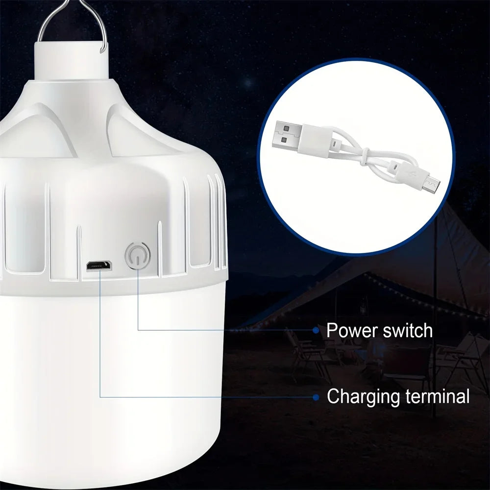 USB Rechargeable LED Bulb – Portable Camping & Emergency Light
