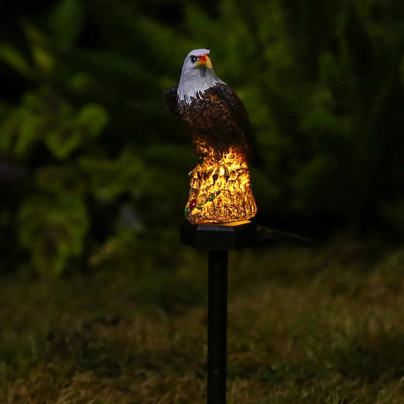 Solar Resin Lawn Lamp – Parrot, Owl, Eagle