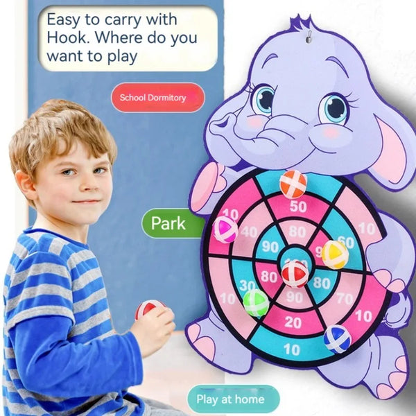Montessori Dart Board Target Game – Sticky Ball Sports Toy for Kids Ages 4–6
