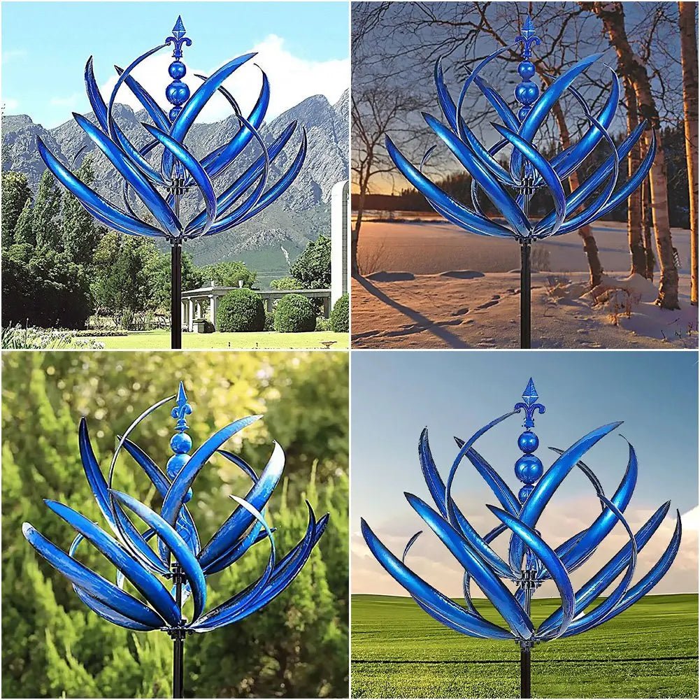 New Harlow 3D Metal Wind Spinner – Wind-Powered Kinetic Sculpture for Garden & Lawn Décor