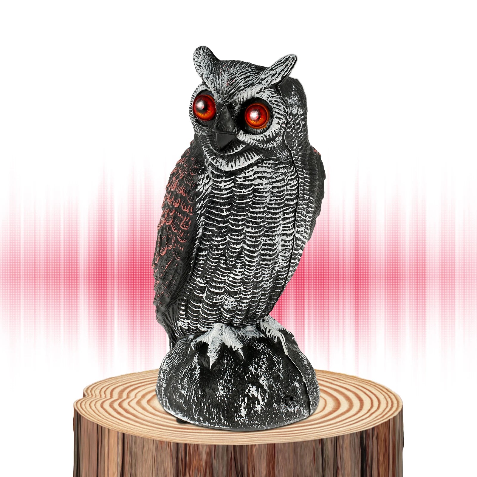 Solar Owl Bird Repellent – Realistic Garden Deterrent with Sound & Glowing Eyes