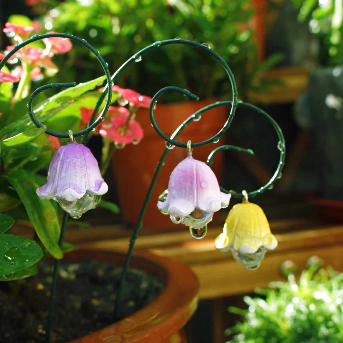 9pcs Lily of the Valley Miniature Figurines – Everlasting Fairy Garden Accessories