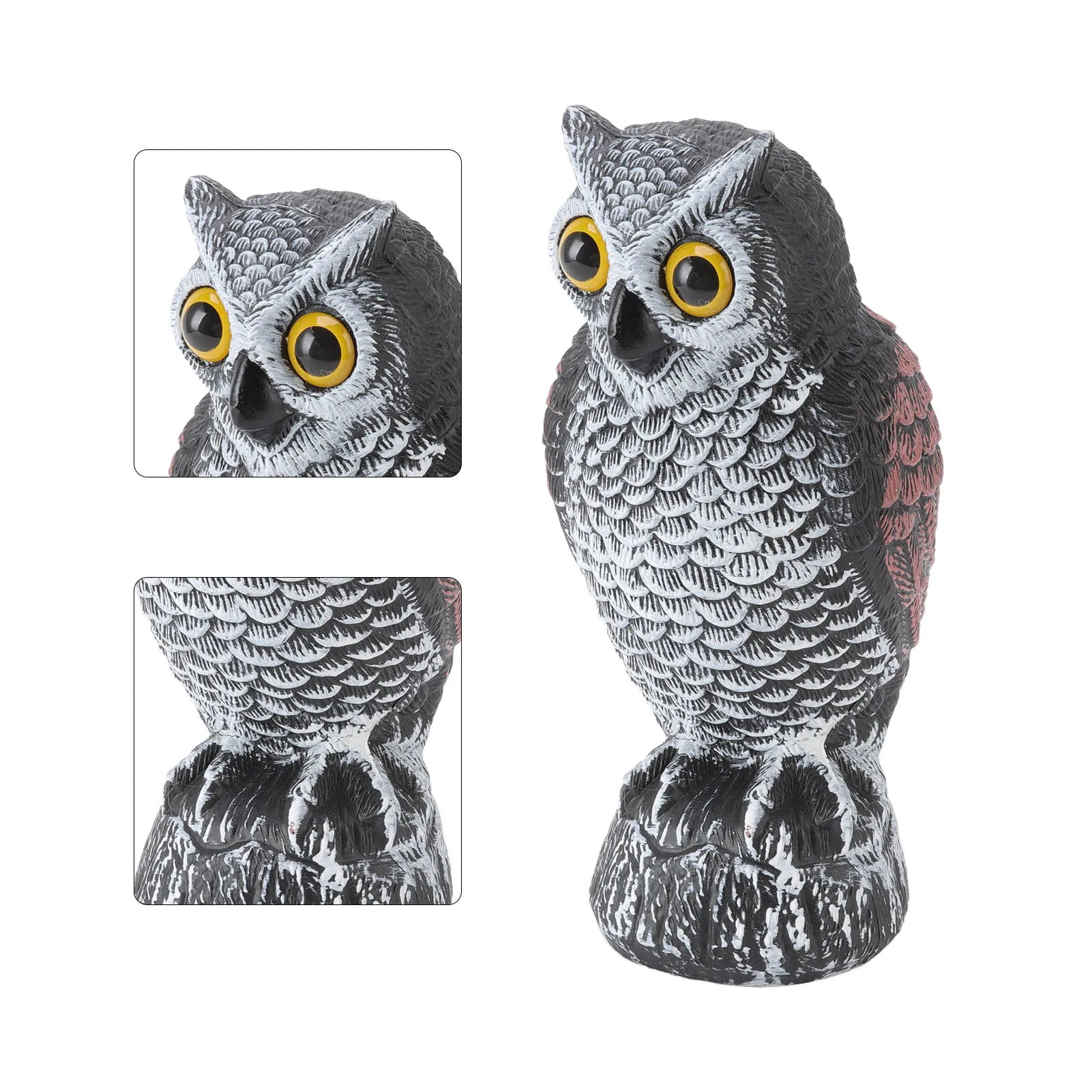 🦉 Owl Bird Deterrent – Realistic Garden Owl Decoy to Keep Birds Away