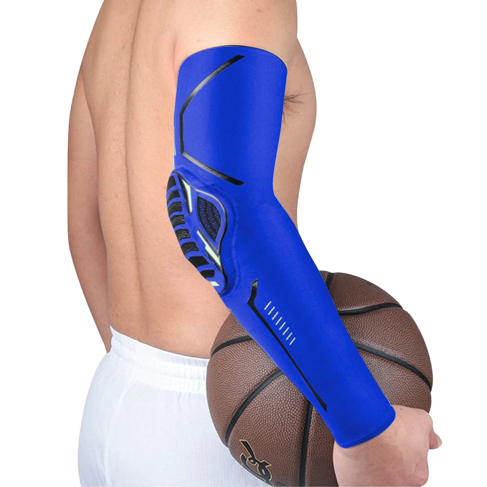 1 Pair Sports Crash-Proof Elbow Support Pads – Compression Sleeves for Basketball, Football, Cycling & Outdoor Sports