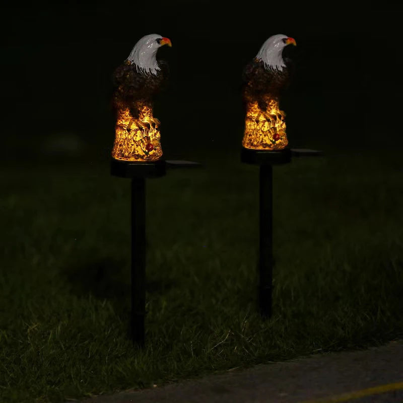 Solar Resin Lawn Lamp – Parrot, Owl, Eagle