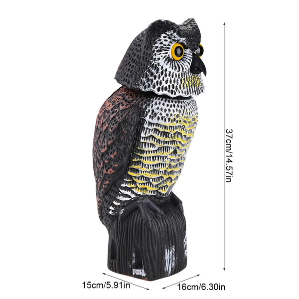 🦉 Owl Bird Deterrent – Realistic Garden Owl Decoy to Keep Birds Away