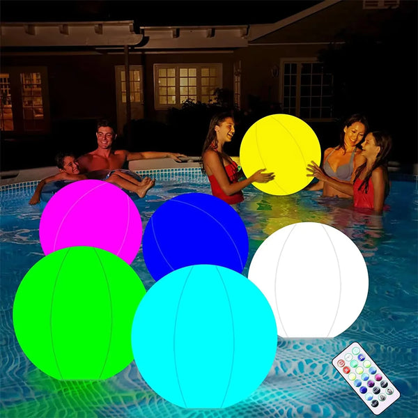 16 Colors Floating Pool Lights Inflatable LED Beach Ball
