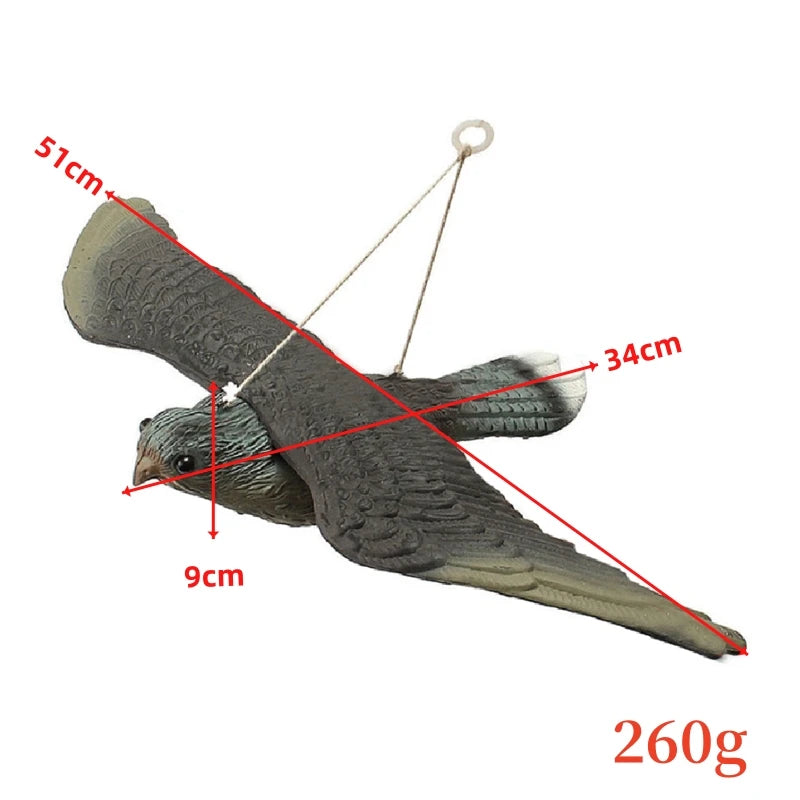 🦅 3D Flying Falcon Bird Repellent Decoy – Realistic Pest Control for Gardens, Farms & Yards