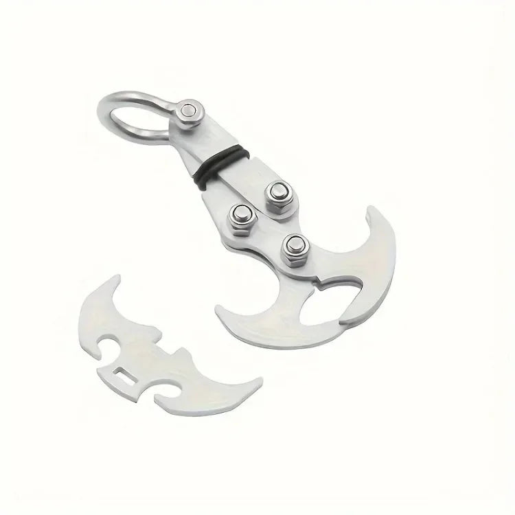 Stainless Steel Folding Grappling Hook – Rugged Utility for Outdoor Exploration & Emergency Use