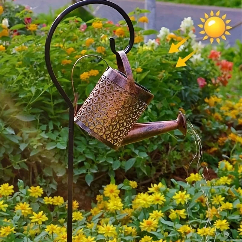 🌟 Solar Watering Can Light – Enchanting Waterfall Fairy Light for Your Garden