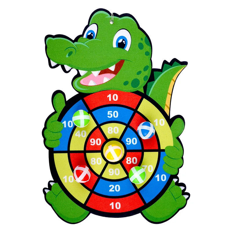 Montessori Dart Board Target Game – Sticky Ball Sports Toy for Kids Ages 4–6